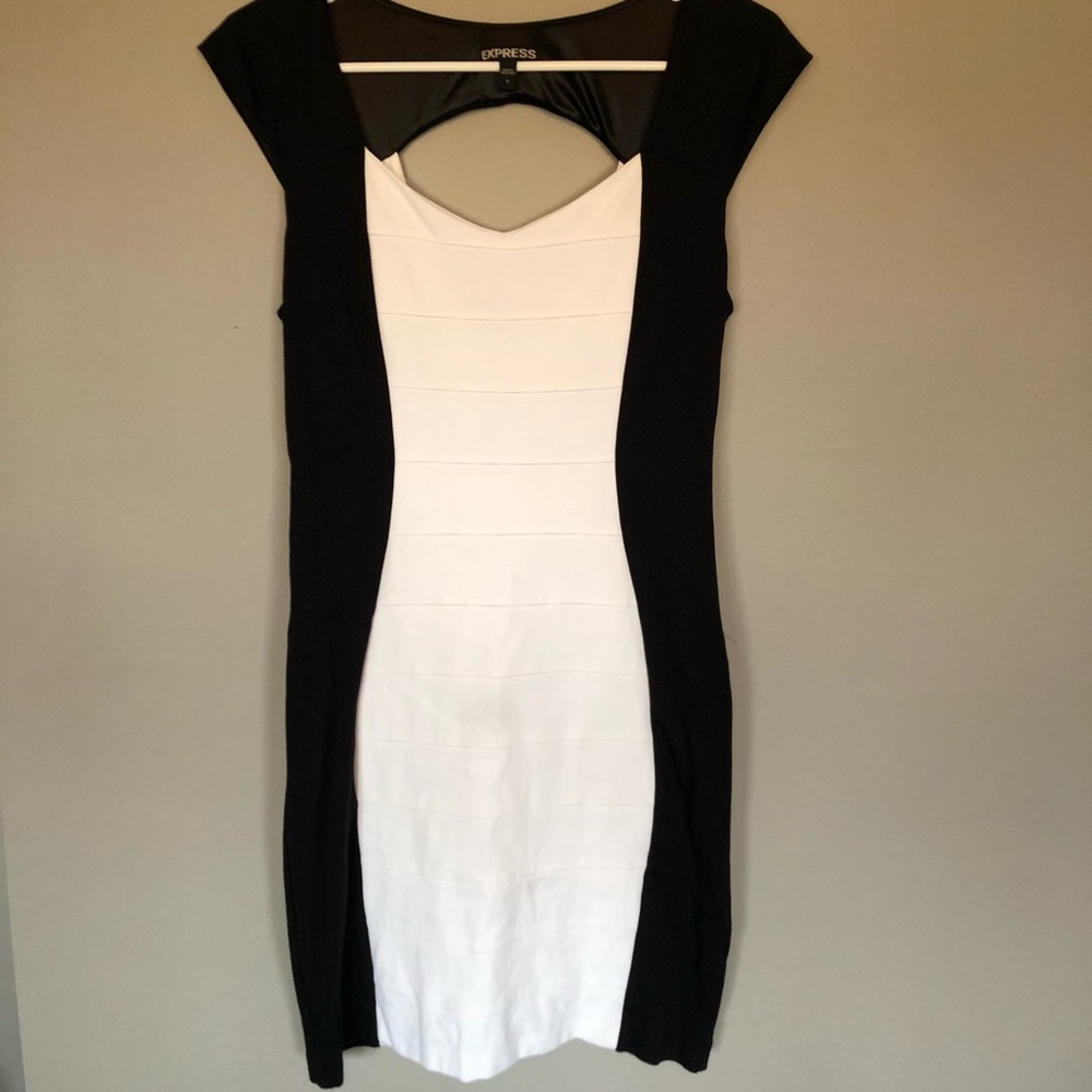 Express black and white dress, size 8